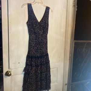 MAGICK W Bling, Lace & Silky Lining Sz M Pink Flower Dress 😃🥳